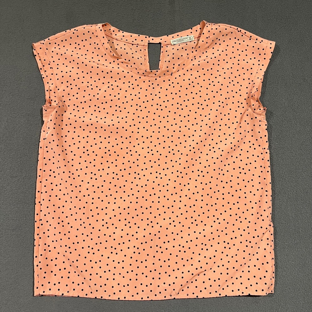 Abercrombie & Fitch Essentials Polka Dot Blouse Top Women's Size M